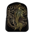 Gold Koi Carp Fish Print Casual Backpack