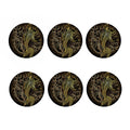 Gold Koi Carp Fish Print Coaster Set