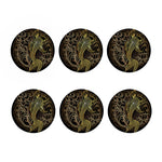 Gold Koi Carp Fish Print Coaster Set