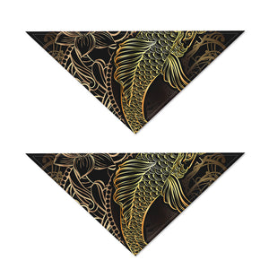 Gold Koi Carp Fish Print Dog Bandana