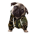 Gold Koi Carp Fish Print Dog Zip Up Hoodie