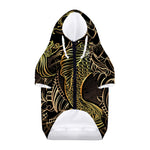 Gold Koi Carp Fish Print Dog Zip Up Hoodie