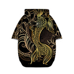 Gold Koi Carp Fish Print Dog Zip Up Hoodie
