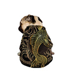 Gold Koi Carp Fish Print Dog Zip Up Jacket