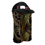 Gold Koi Carp Fish Print Double Neoprene Wine Tote