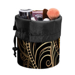 Gold Koi Carp Fish Print Drawstring Makeup Bag