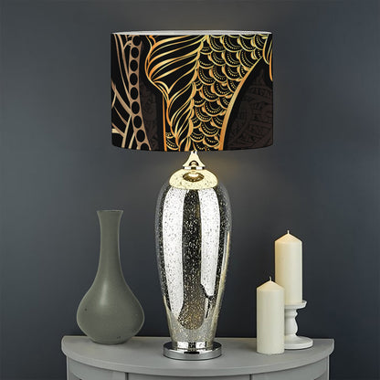 Gold Koi Carp Fish Print Drum Lamp Shade