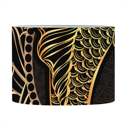 Gold Koi Carp Fish Print Drum Lamp Shade
