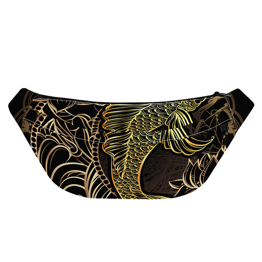 Gold Koi Carp Fish Print Fanny Pack