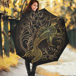 Gold Koi Carp Fish Print Foldable Umbrella
