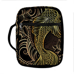 Gold Koi Carp Fish Print Front Pocket Bible Bag