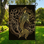 Gold Koi Carp Fish Print Garden Flag