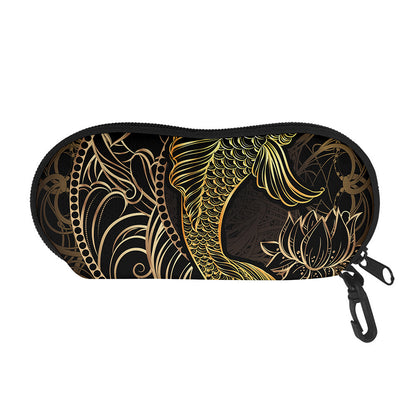 Gold Koi Carp Fish Print Glasses Case