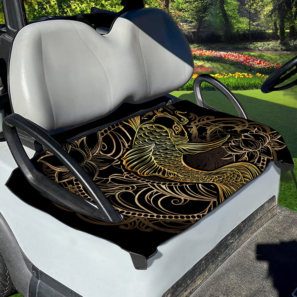 Gold Koi Carp Fish Print Golf Cart Seat Cover