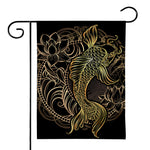 Gold Koi Carp Fish Print House Flag
