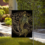 Gold Koi Carp Fish Print House Flag