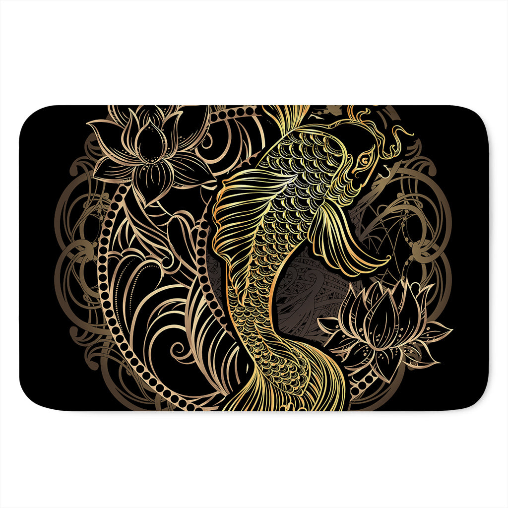 Gold Koi Carp Fish Print Indoor Door Mat