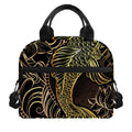 Gold Koi Carp Fish Print Insulated Lunch Bag