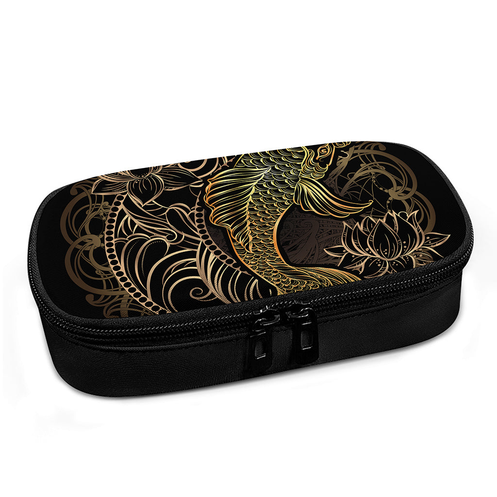 Gold Koi Carp Fish Print Insulin Cooler Travel Case