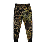 Gold Koi Carp Fish Print Jogger Pants