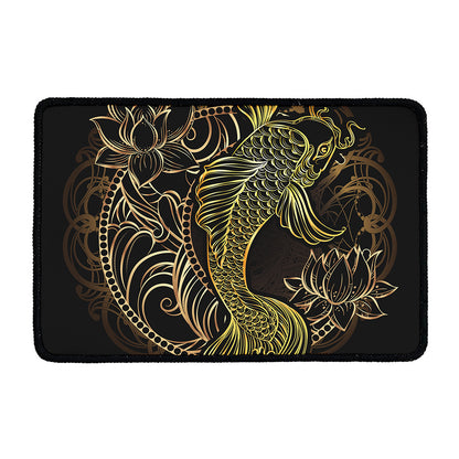 Gold Koi Carp Fish Print Kitchen Mat