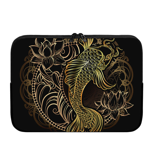 Gold Koi Carp Fish Print Laptop Sleeve