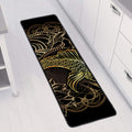 Gold Koi Carp Fish Print Long Kitchen Mat