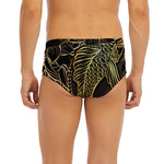 Gold Koi Carp Fish Print Men's Briefs