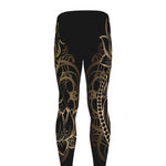 Gold Koi Carp Fish Print Men's leggings