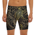 Gold Koi Carp Fish Print Men's Long Boxer Briefs