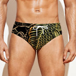 Gold Koi Carp Fish Print Men's Swim Briefs