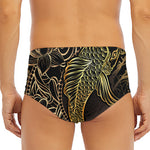 Gold Koi Carp Fish Print Men's Triangle Swim Briefs