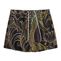 Gold Koi Carp Fish Print Mesh Shorts