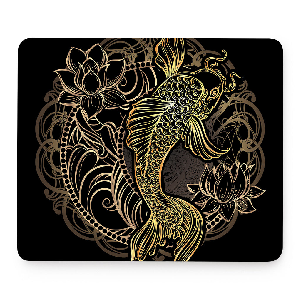 Gold Koi Carp Fish Print Mouse Pad