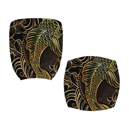 Gold Koi Carp Fish Print Office Chair Cover