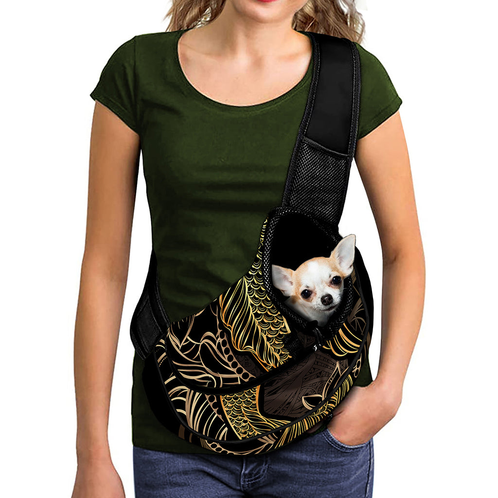Gold Koi Carp Fish Print Pet Sling Carrier