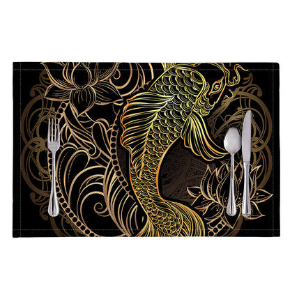 Gold Koi Carp Fish Print Placemat