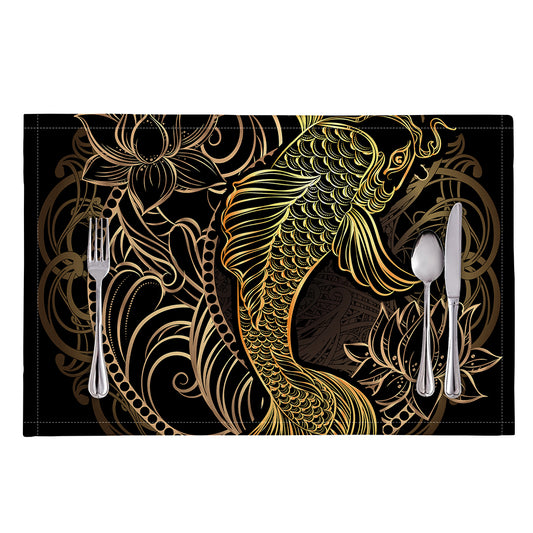 Gold Koi Carp Fish Print Placemat