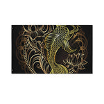 Gold Koi Carp Fish Print Polyester Flag