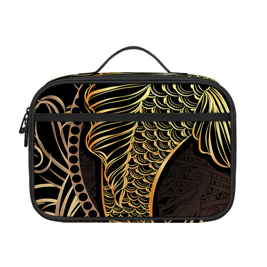 Gold Koi Carp Fish Print Portable Lunch Bag
