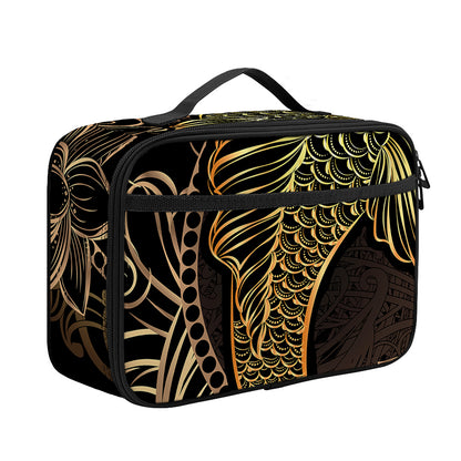 Gold Koi Carp Fish Print Portable Lunch Bag