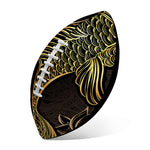 Gold Koi Carp Fish Print Rugby Ball