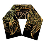 Gold Koi Carp Fish Print Scarf