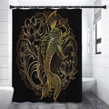 Gold Koi Carp Fish Print Shower Curtain