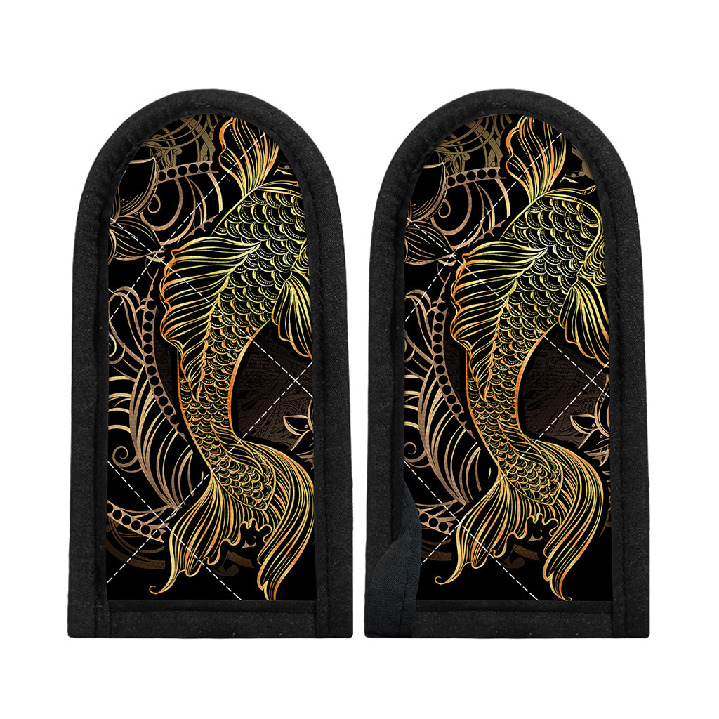 Gold Koi Carp Fish Print Skillet Handle Cover