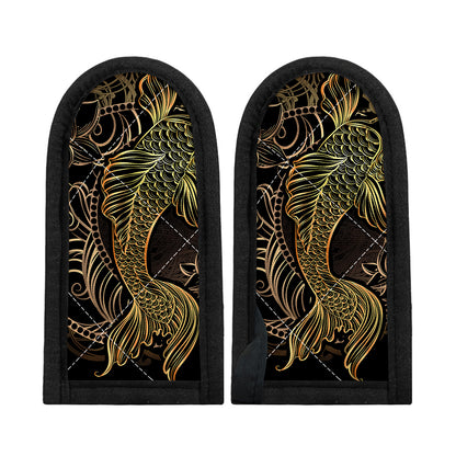 Gold Koi Carp Fish Print Skillet Handle Cover