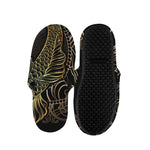 Gold Koi Carp Fish Print Slippers
