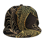 Gold Koi Carp Fish Print Snapback Cap