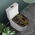 Gold Koi Carp Fish Print Toilet Lid Cover