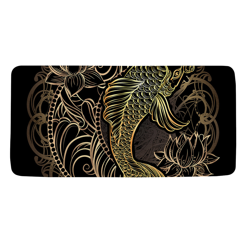 Gold Koi Carp Fish Print Towel